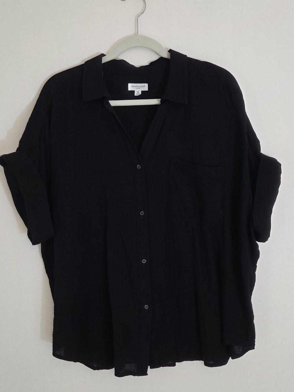 Westbound Black Casual Button-Down Shirt